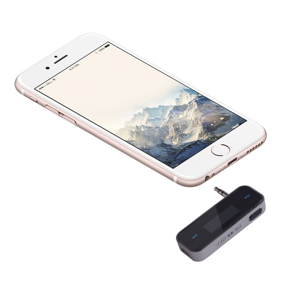 Beinhome Fm Transmitter Audio Adapter Car Kit, Wireless In Car Radio Transmitter Built In 3.5Mm Aux Port For Car Iphone 6S 5 Se