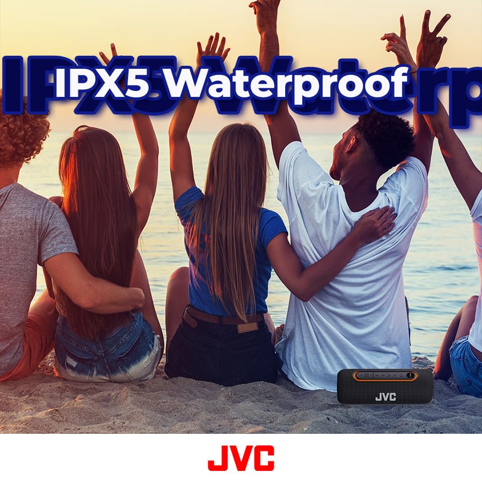 Jvc Illuminated Portable Wireless Speaker With 20W Max Outputs, Dynamic Sound, Bluetooth 5.0, Tws Capability, Usb C, Ipx5, Aux I