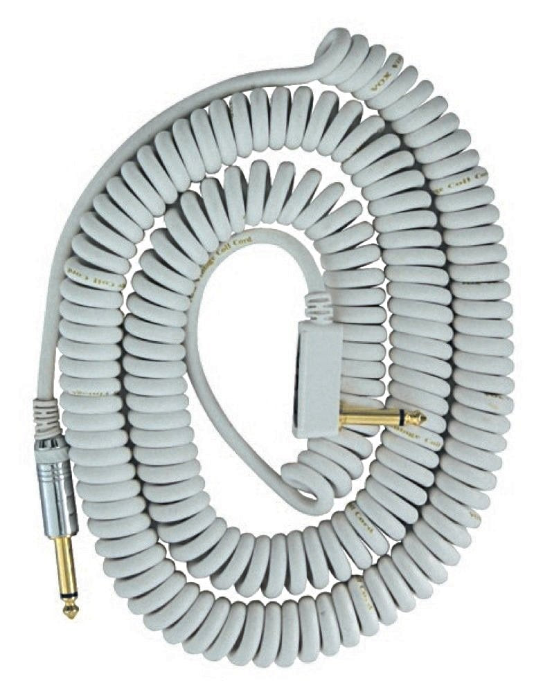 Vox Vcc090 White Coiled 1/4'' Cable With Mesh Bag, 29.5'