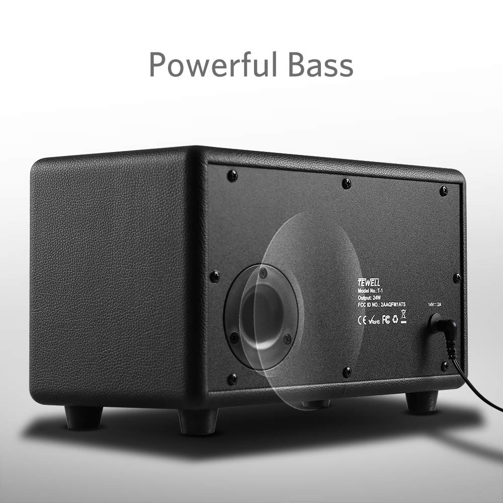 Home Speaker With Premium Audio | Rich Bass, Rotary Dial For Volume Control | Toggle Switch, Wireless Bluetooth & 3.5Mm Aux Inpu