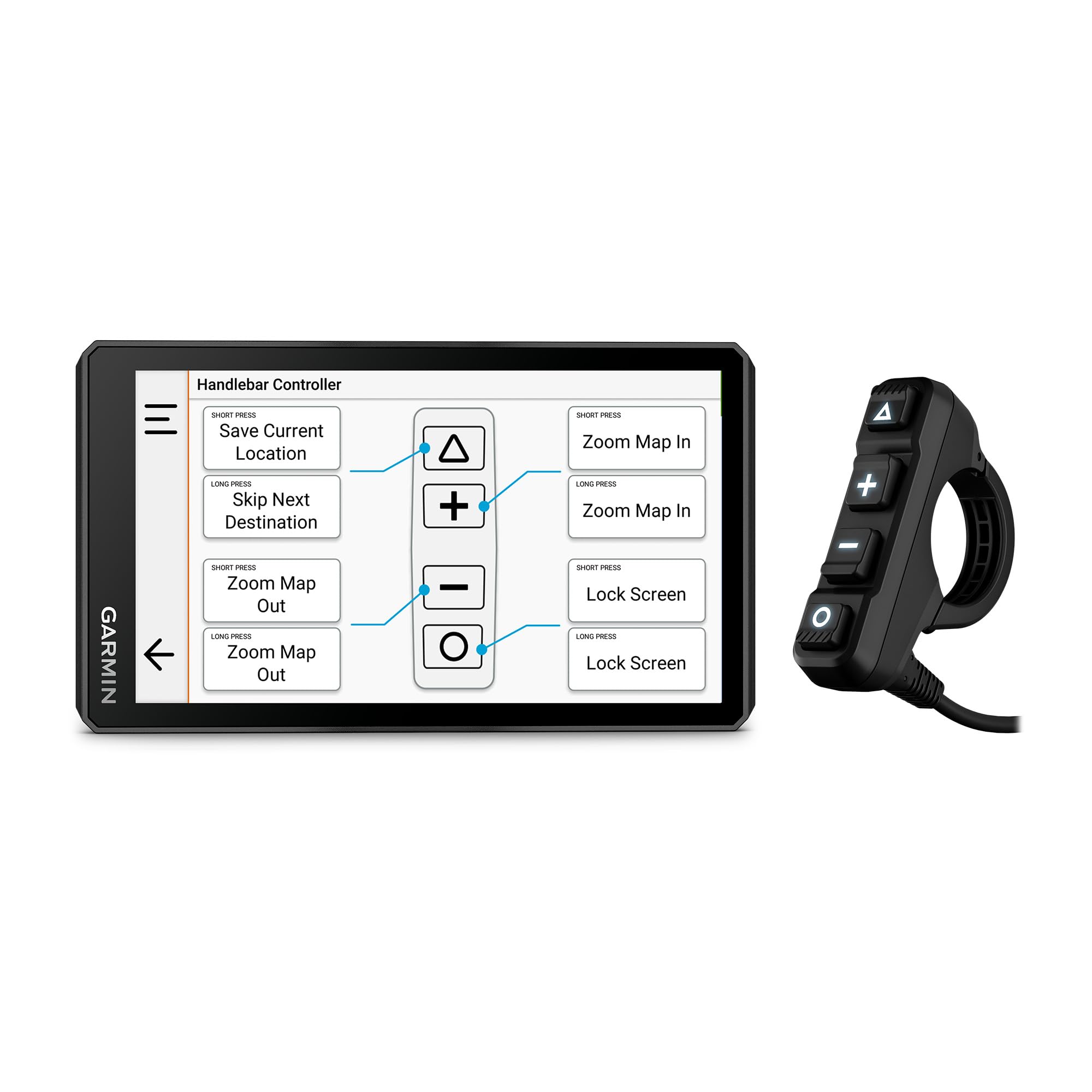 Garmin Handlebar Controller For Use On Snowmobile, Motorcycle Or Atv, Control Your Zumo Xt2 Motorcycle Navigator Or Compatible T