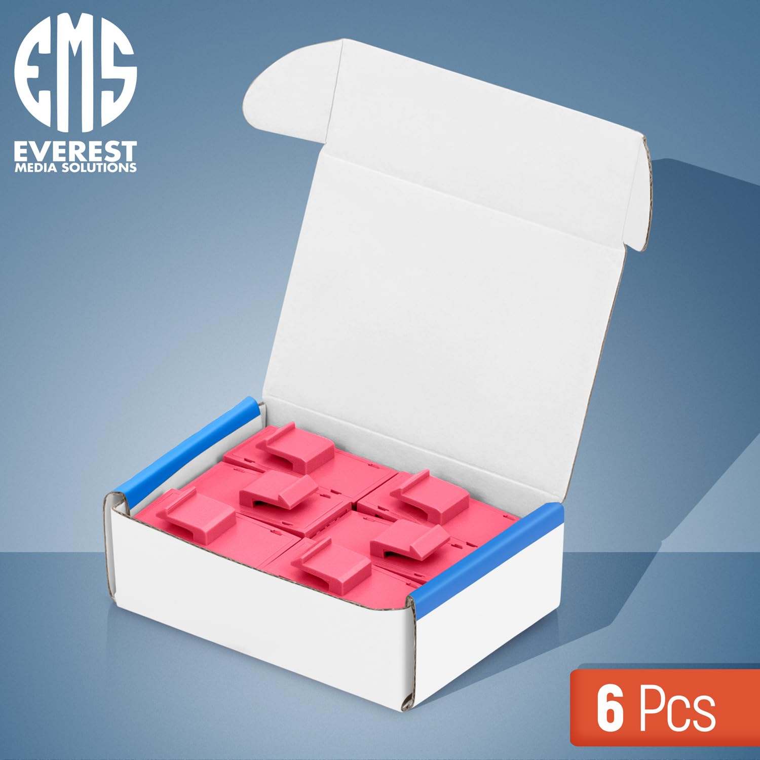 Everest Media Solutions Rj45 Cat6 Keystone Coupler In Pink   6 Pack   Female To Female Ethernet Keystone Jack For Standard Wall