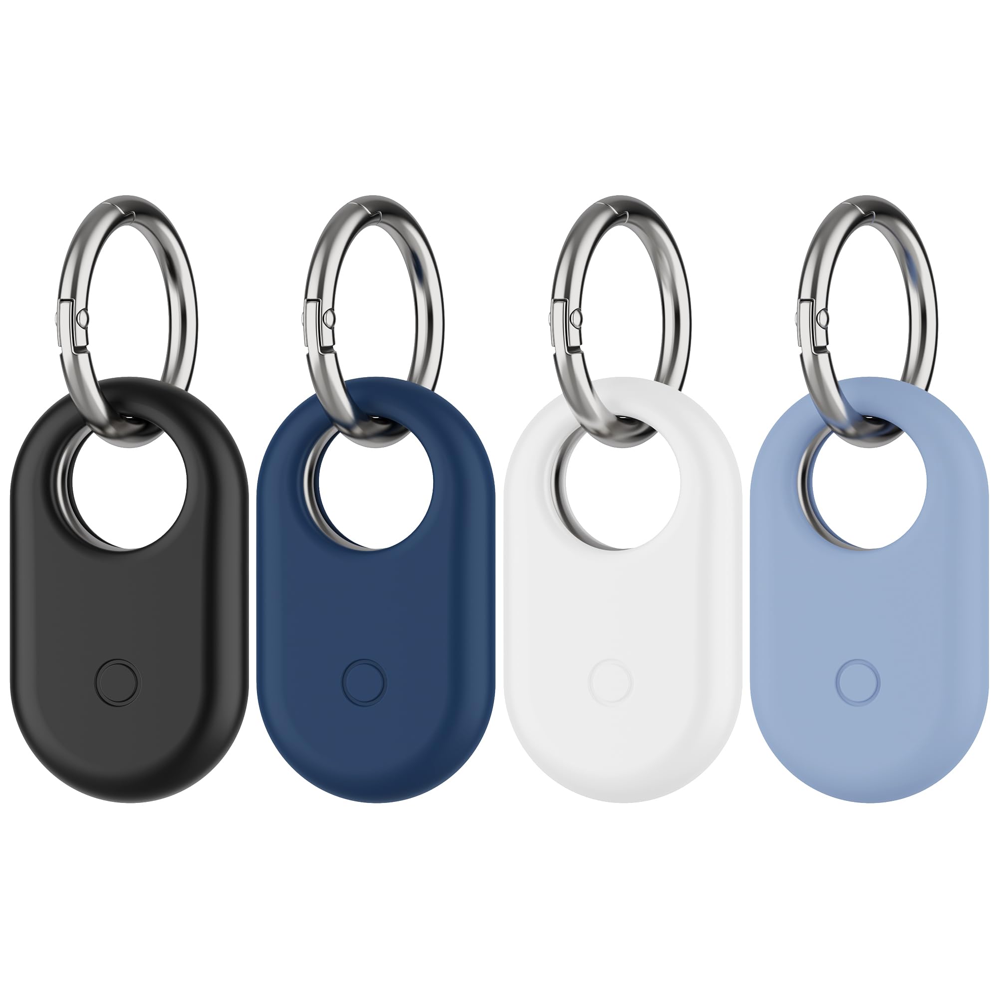 Spomox [4 Pack] Silicone Case For Samsung Smarttag2 With Galaxy Smart Tag 2 Keychain   Full Body Shockproof, Anti Scratch Cover