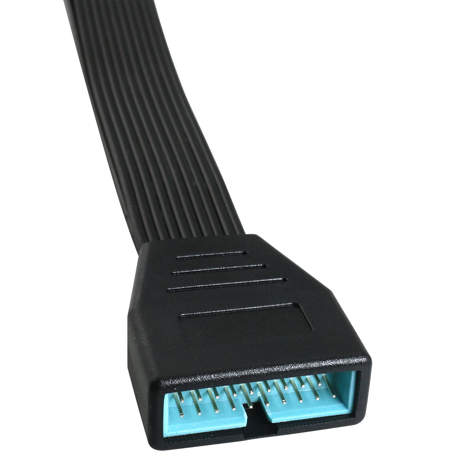 Luorng 1Pc Usb 3.0 19/20 Pin Male To Usb 3.0 20 Pin Female Extender, Usb 3.0 Header Extension Cable, Motherboard Adapter