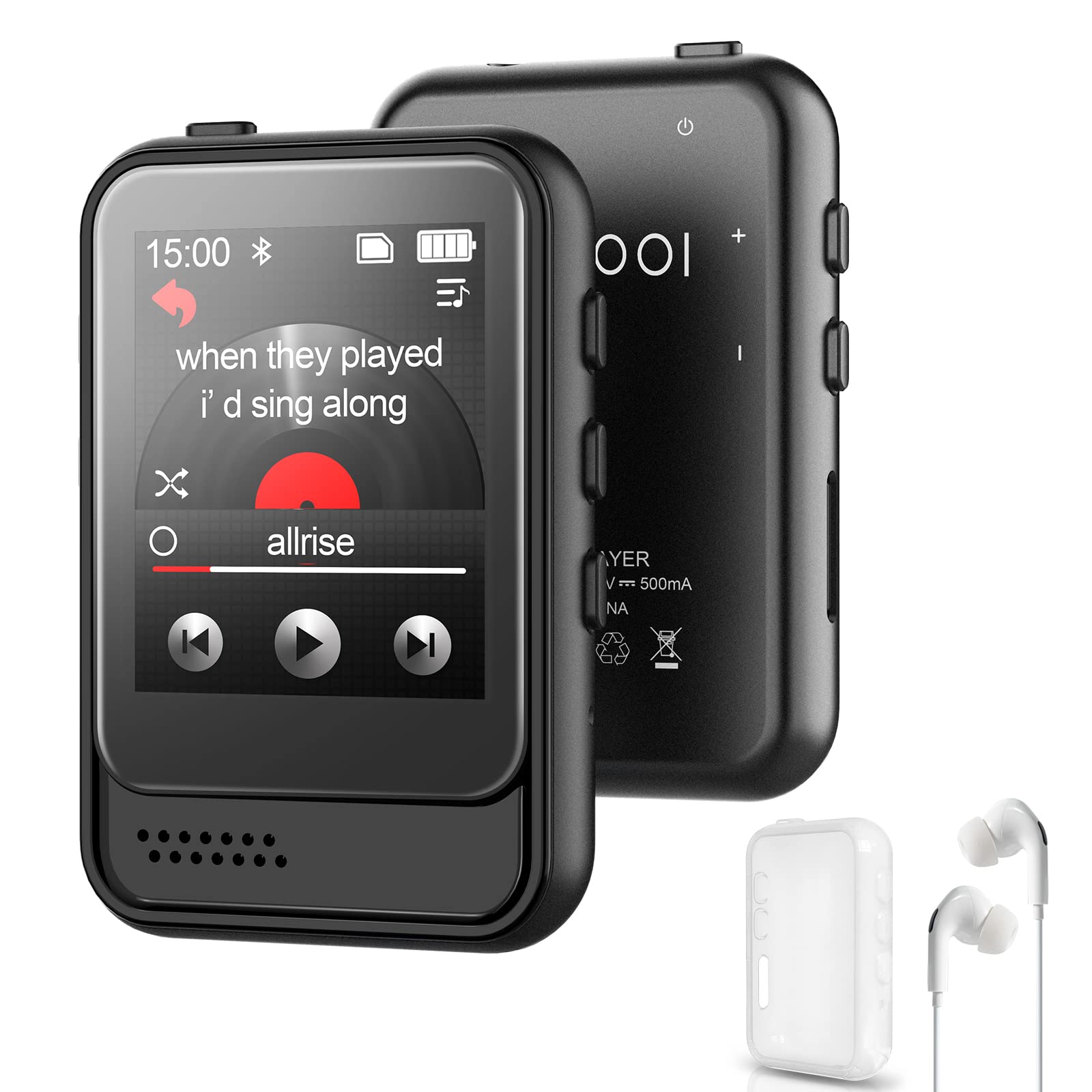 32Gb Mp3, Mp4 Player With Bluetooth For Running, Portable Music Player Built In Micro Sd Card Slot And Hd Speaker Support Fm Rad