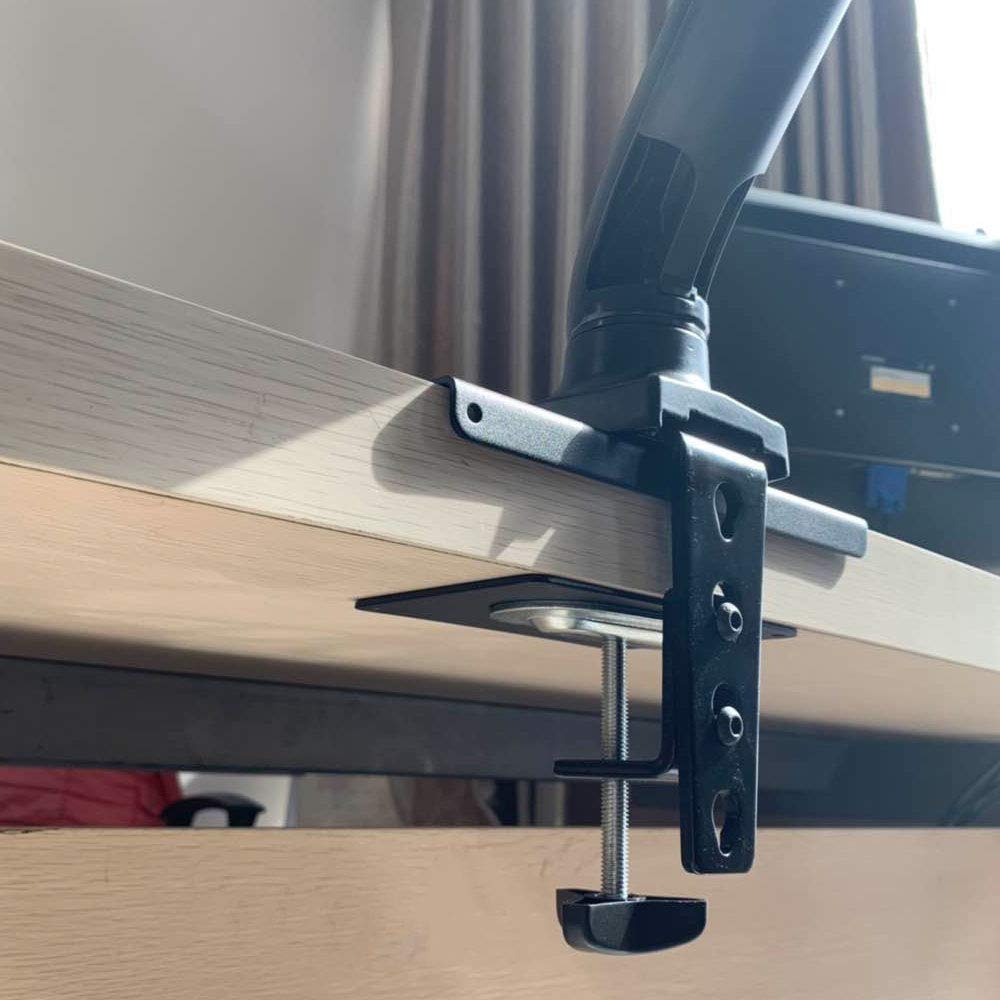 Steel Monitor Mount Reinforcement Plate Fits Most Monitor Desk Mount,For Fragile Tabletop Protection (Black, Square 1)