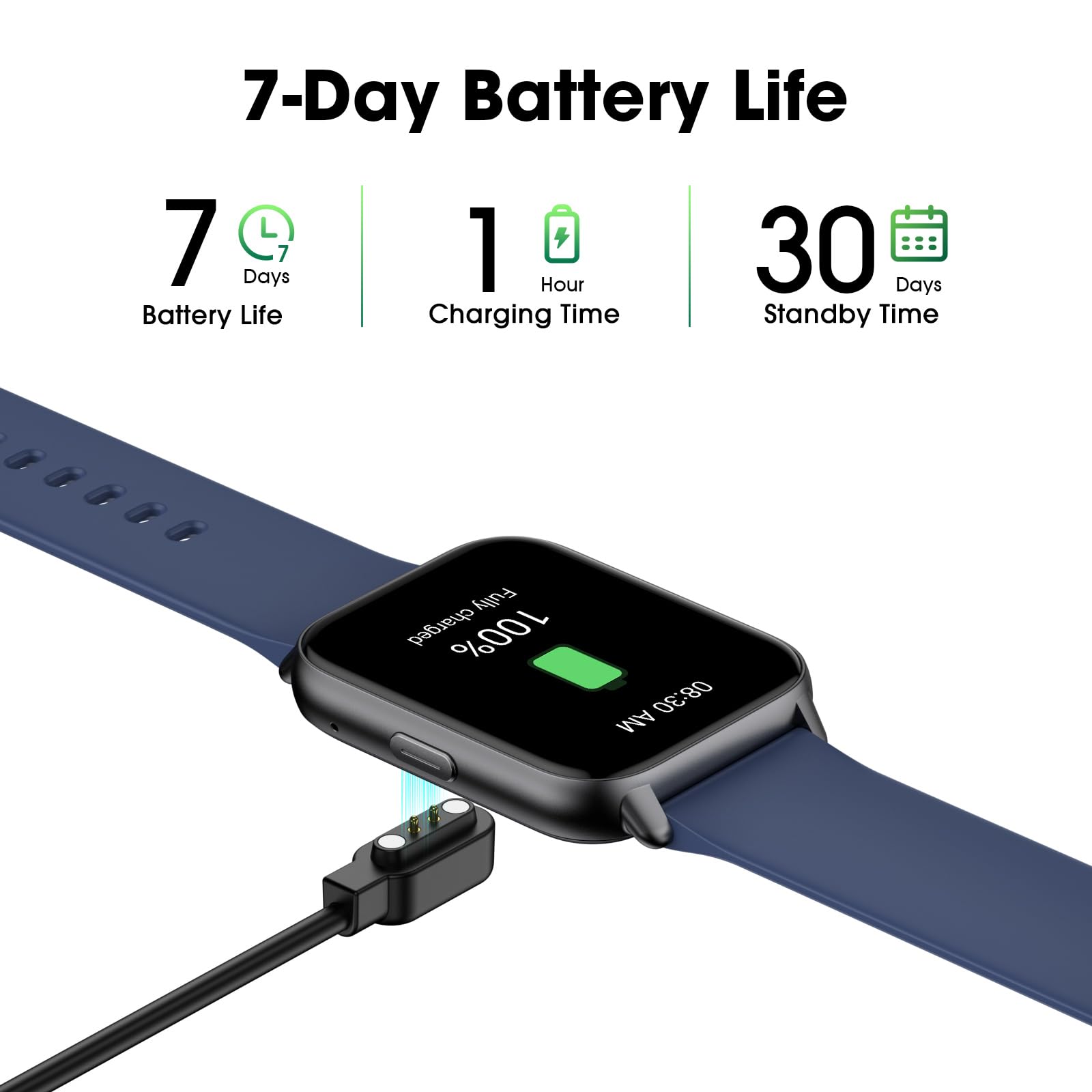 Eurans Smart Watch No App/Phone Required, Long Battery Life Fitness Tracker Watch,Hd Screen, Waterproof Activity Tracker With St