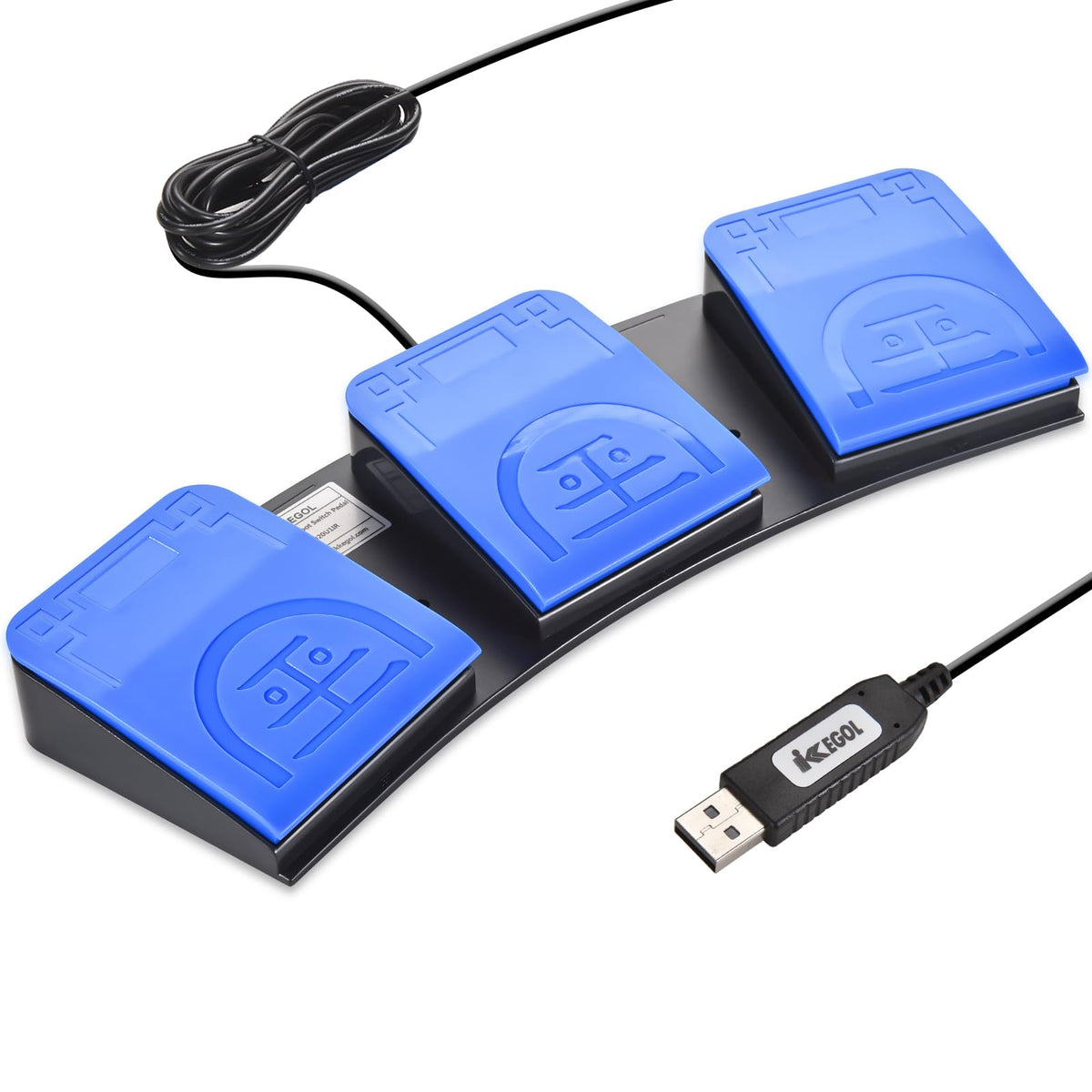 Ikkegol 2023 Upgraded Usb Foot Pedal Switch Pc Triple Footswitch   Hands Free Control Customized Programmable Keyboard Mouse Hot