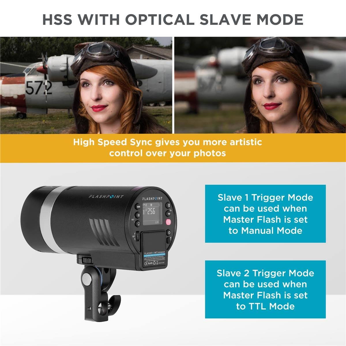 Flashpoint Xplor 300 Pro Ttl R2 Battery Powered Portable Monolight For Strobe Light Photography, 300Ws, 2.4G Hss 1/8000 2600Mah