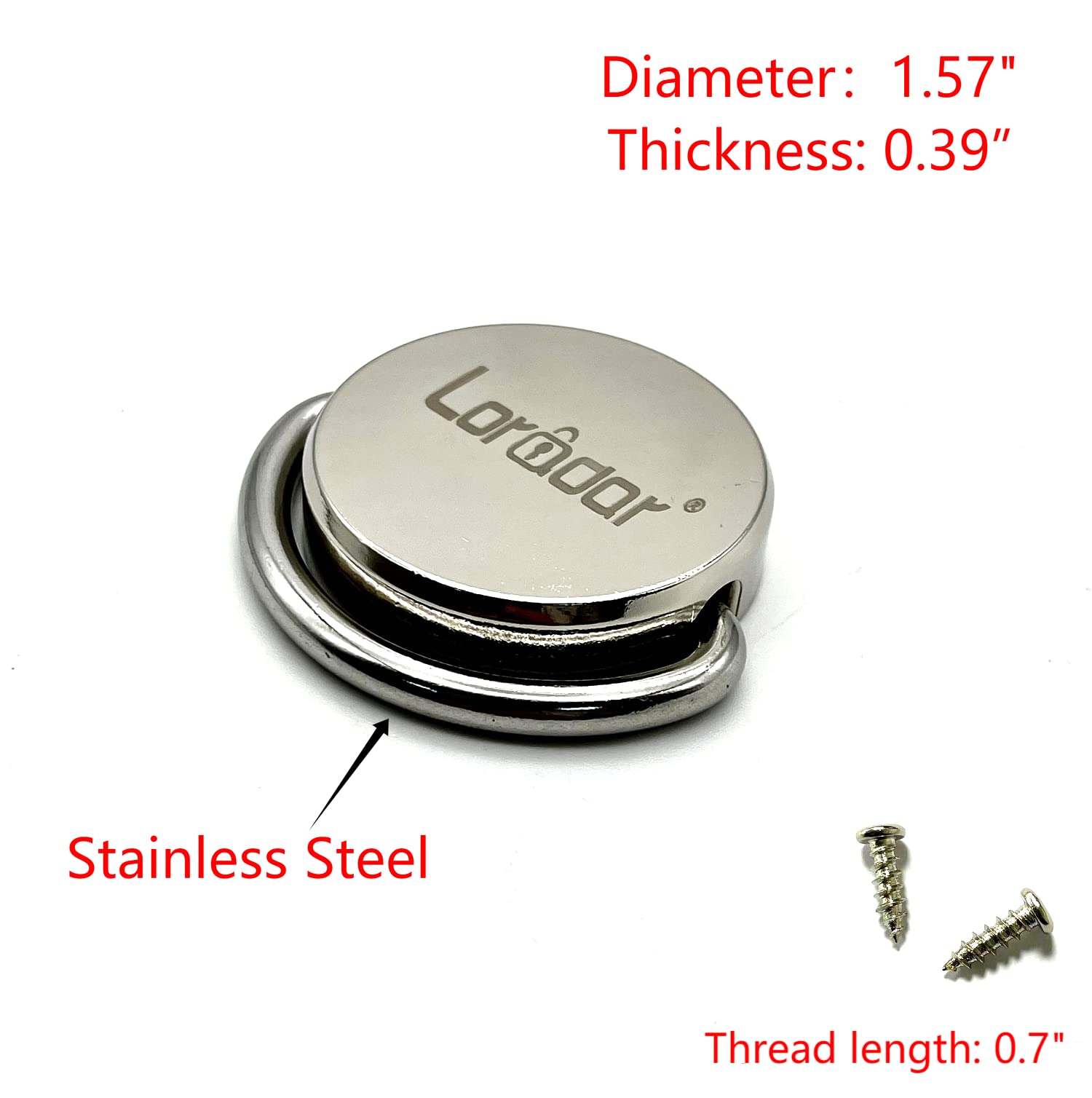 Loradar Stainless Steel Security Anchor Base Plate,Desk Mount Anchor For Laptop Cable Locks (1 Pack)