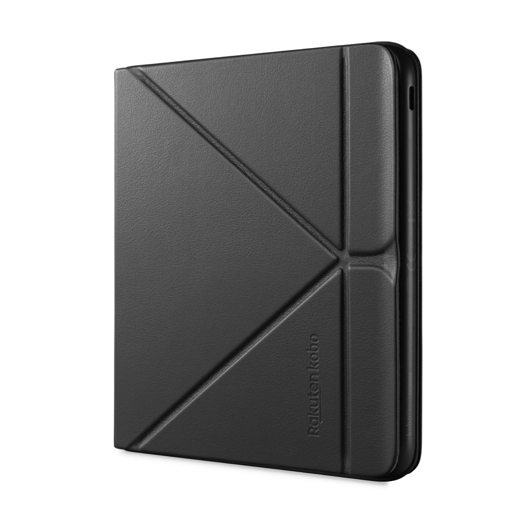 Kobo Libra Colour Sleepcover Case | Black | Sleep/Wake Technology | Built In 2 Way Stand | Vegan Leather | Compatible With 7