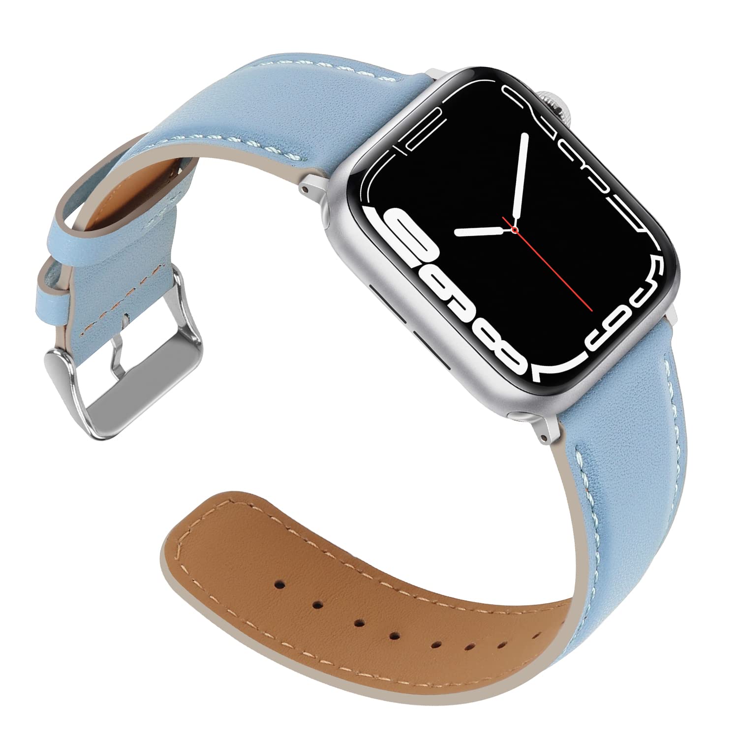 Anlinser Bands Compatible With Apple Watch Band 45Mm 44Mm 42Mm 41Mm 40Mm 38Mm For Women Men, Leather Replacement Strap Design Fo