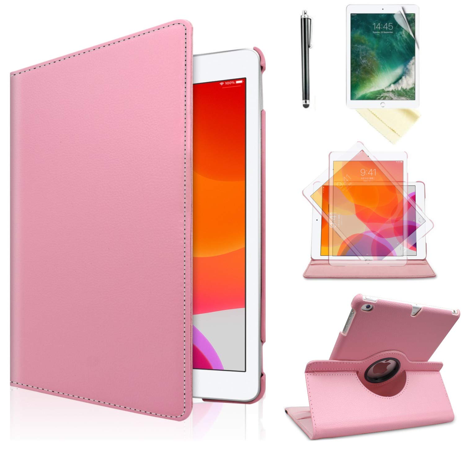 Case For Ipad Air 1St Generation Models A1474 A1475A1476 360 Rotating Stand With Wake Up/Sleep Function Also For Ipad 6Th 5Th Ai