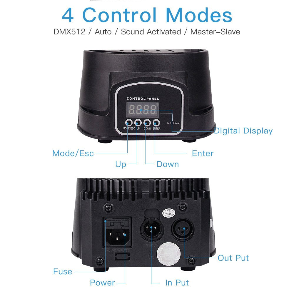 Betopper Dj Lights Moving Head,Rgbw Mini Stage Lights Moving Head, Dmx Dj Disco Lights Sound Activated, Mini Moving Heads Wash L