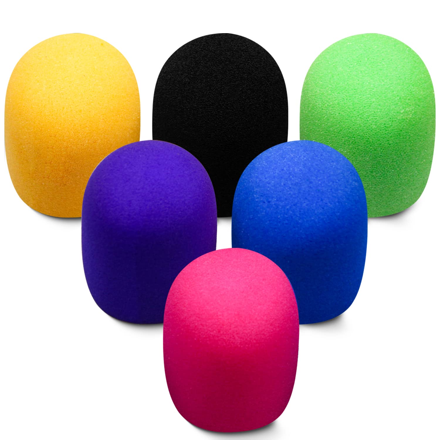 Microphone Cover Colorful Foam Mic Cover Washable Microphone Windscreen Microphone Covers Suitable For Most Standard Handheld Mi