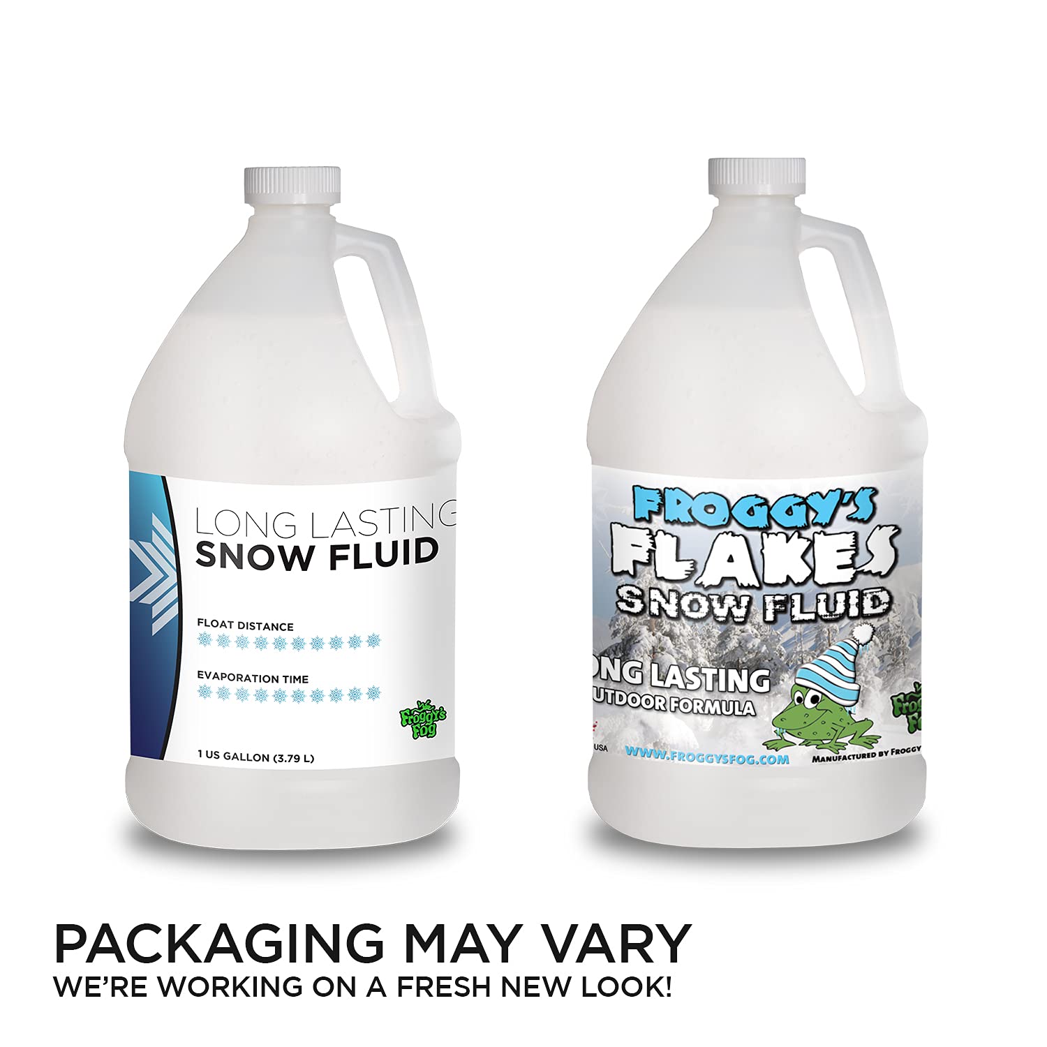 Froggy'S Flakes Snow Machine Fluid, Long Lasting Formula Snow Fluid With 75+ Feet Float/Drop, 4 Gallon Case