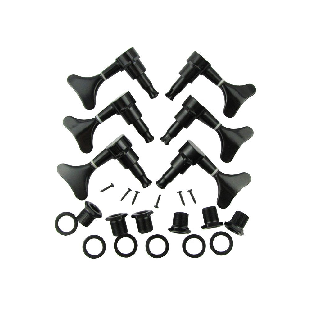 Musiclily 33 Sealed Bass Tuning Pegs Keys Machine Head Tuners For Precision Bass Or Jazz Bass, Black