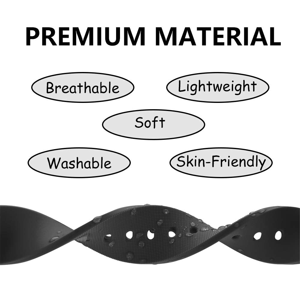 Yeejok Compatible For Garmin Venu 3S/2S Bands Silicone 18Mm, Vivoactive 4S 40Mm Silicone Watch Bands, Vivomove 3S Sport Smart Wa