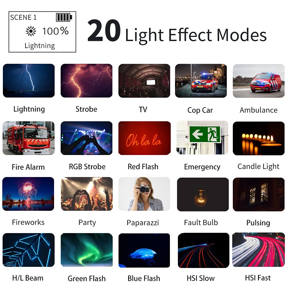 Hafoko 2Pack W200 Handheld Rgb Light Wand Video Led Lighting Handheld Light Photography Light Vlog W Magnetic Cri95+ 2500K 9000K