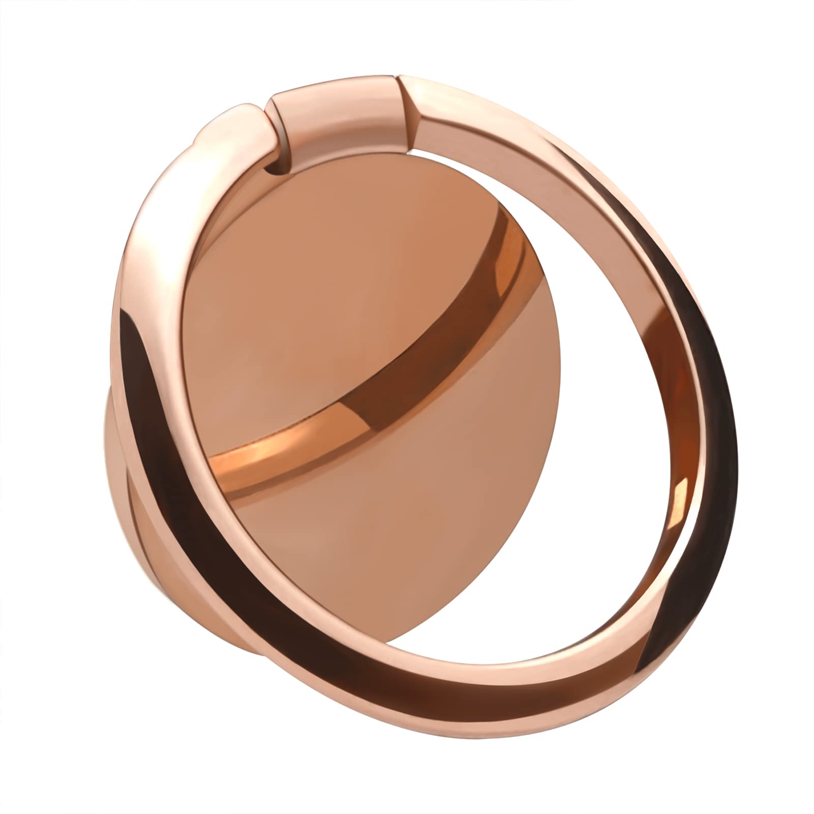 Obhei Metal Cell Phone Ring Holder Finger Ring Stand, 360 Degree Rotation Ring Kickstand Grip Holder For Magnetic Car Mount, Ros