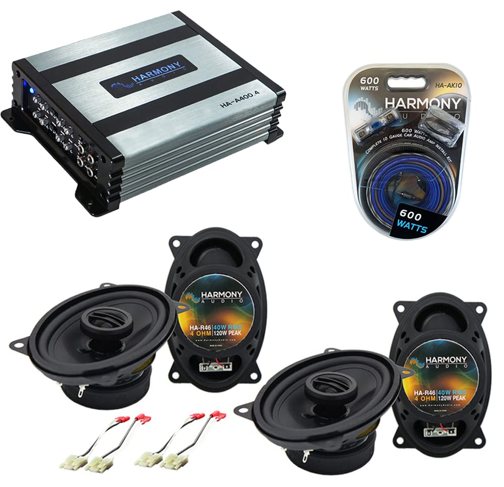 Harmony Audio R46 Compatible with Chevy CK Truck (Full Size) 88-94 Car Stereo Rhythm Series 4x6 Replacement 120W Speakers, A400.