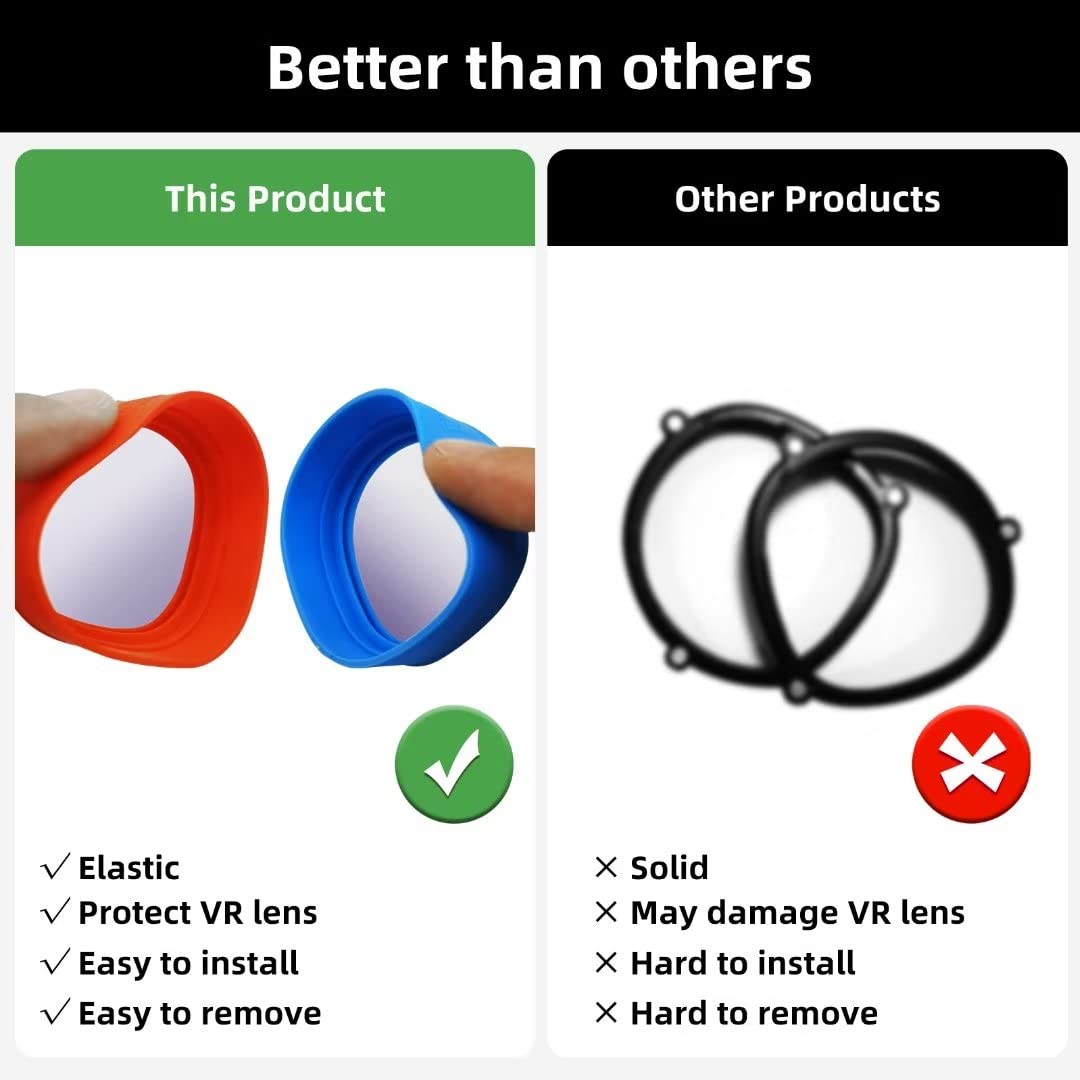 Merryhome(1 Pack) Vr Lens Protector, Blue Light Glasses, For Quest 3S/ Quest 2 Accessory, Not For Quest 3, Lens Replacement, Ant