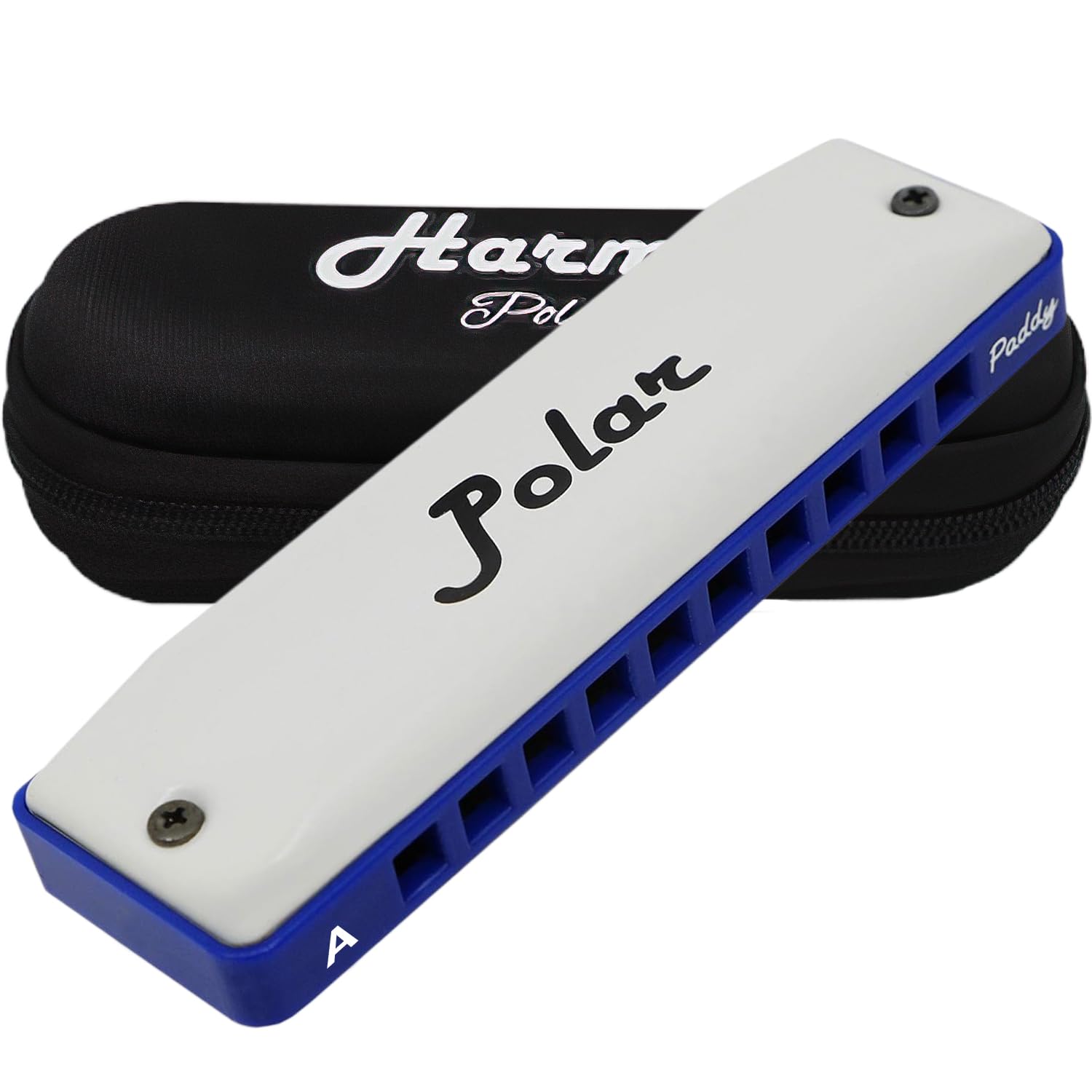Harmo Polar Diatonic Harmonica Key of A, Paddy Richter Tuning - Specialized for Irish, Bluegrass, Celtic, and Folk Music, Mouth 