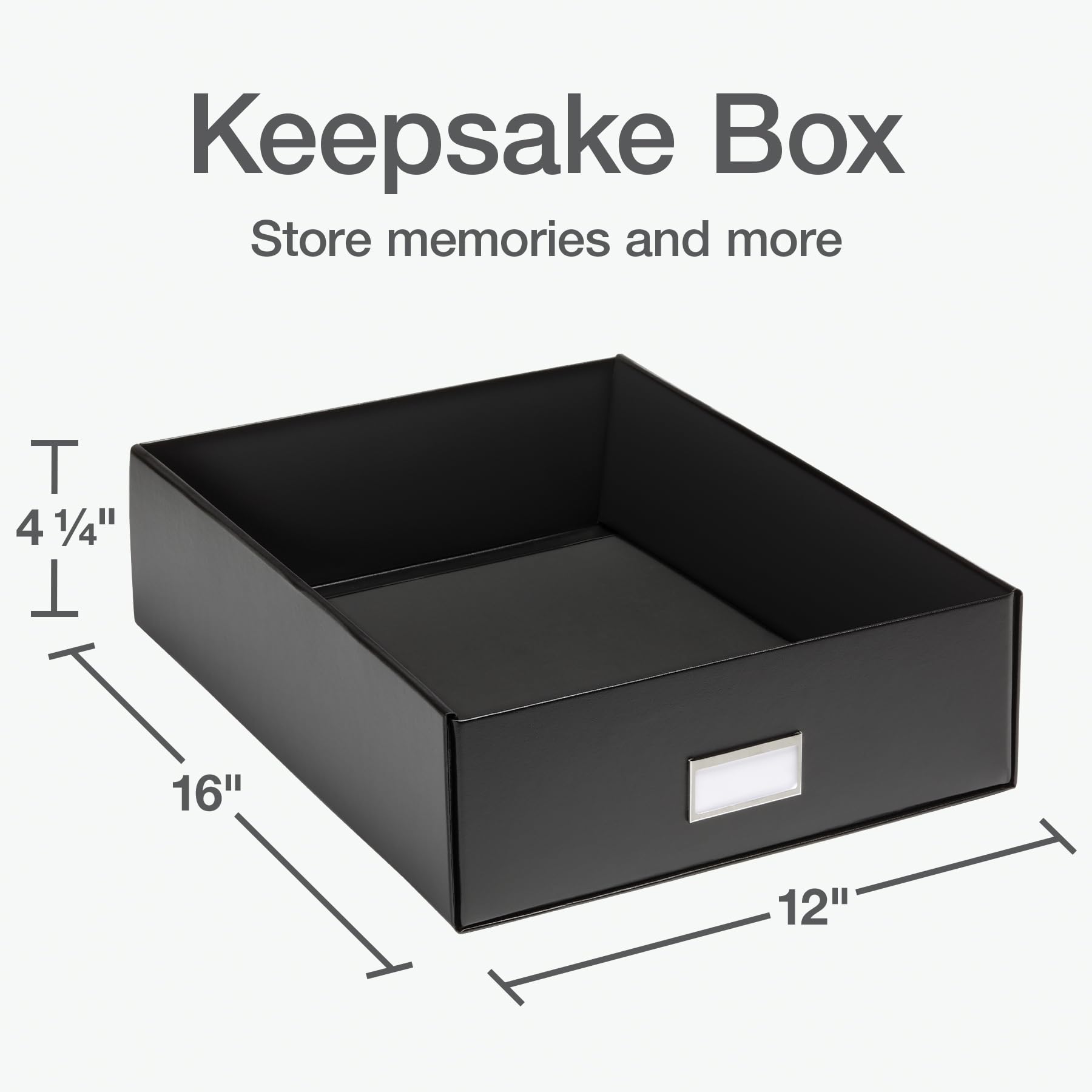 Oxford Keepsake Box, Protective Storage Box, Home And Office Organizer, Photo Storage Box, Souvenir Organizer, Large, 16' X 12' X 4 1/4' (41787)