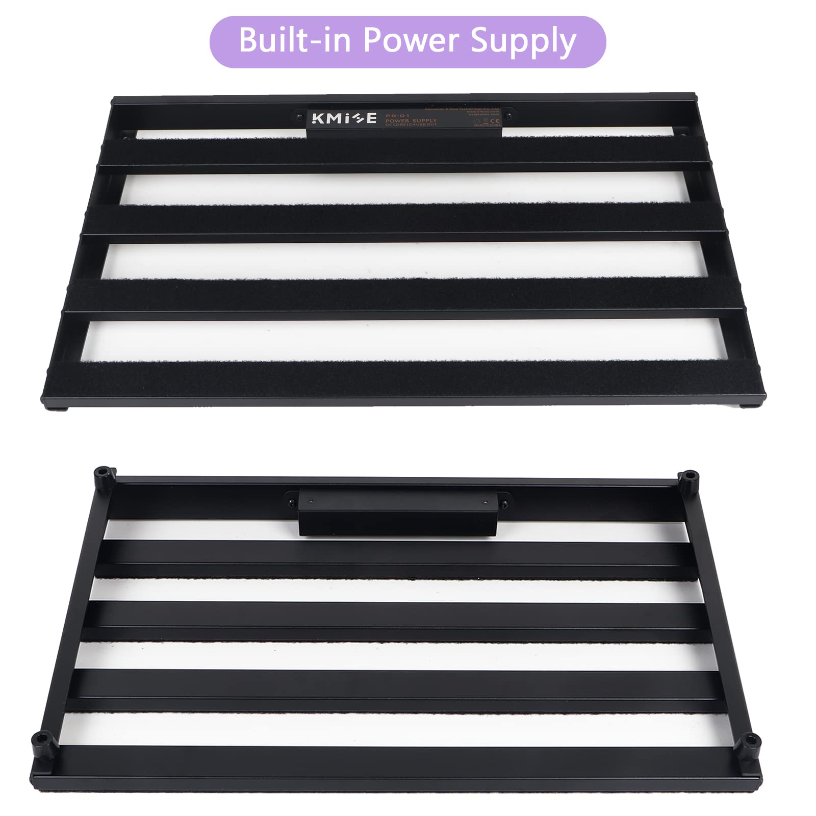 Guitar Pedal Board With Built In Power Supply 24X1.9X12.5'' 3.6Lb Pedalboard, Aluminium Alloy Isolated Power Supply Power Pedal