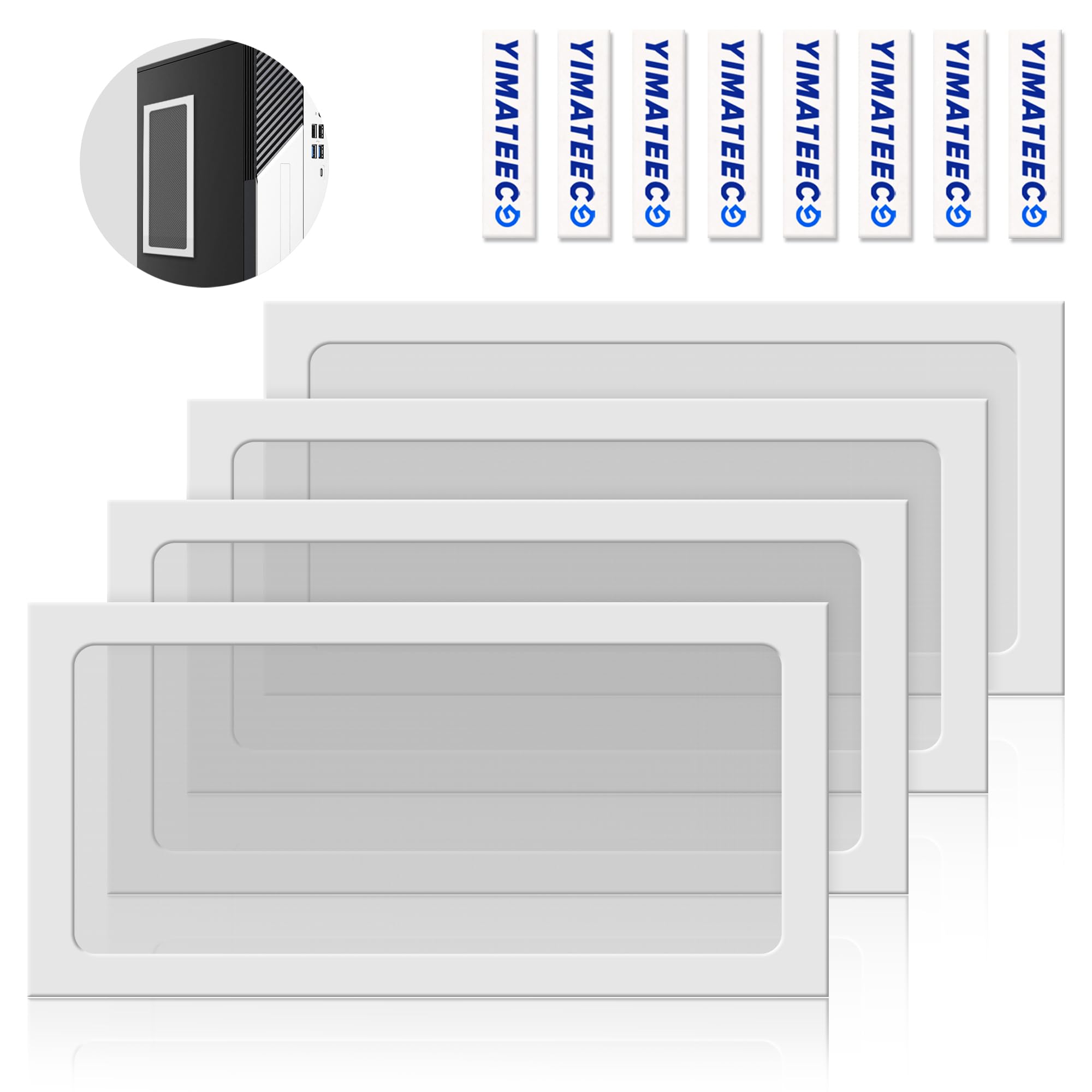 Yimateeco Dust Filter Pc 280Mmx140Mm For Computer Cooler Fan/Psu/Routers Nylon 80 Mesh, Magnetic Pc Dust Cover Mesh Dustproof Co