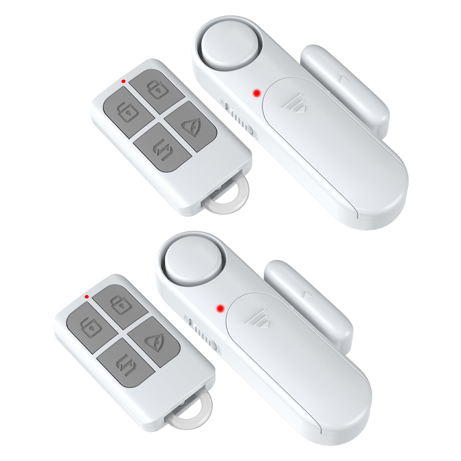 2 Pack Door Alarms When Opened For Kid Safety/Home Security, 120Db Wireless Window Sensor Alert With Remote, Pool Door Alarm, Sl
