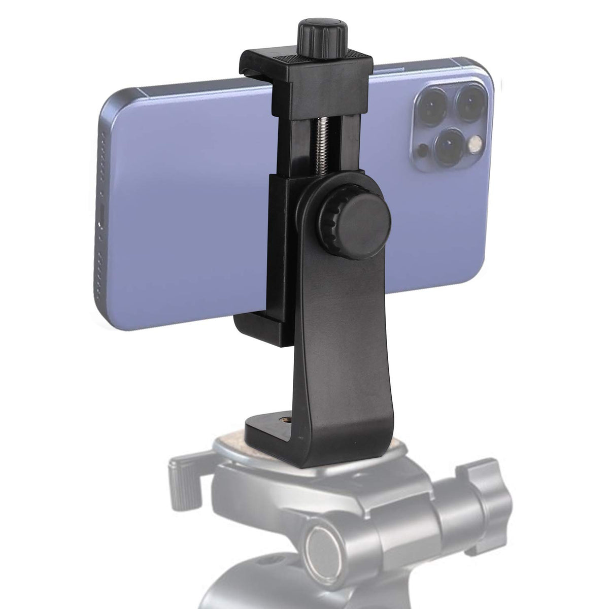 Universal Smartphone Cell Phone Mount Holder Adapter For Tripods Or Stands With Standard 1/4 Inch Mount Screw, Can Rotates Verti