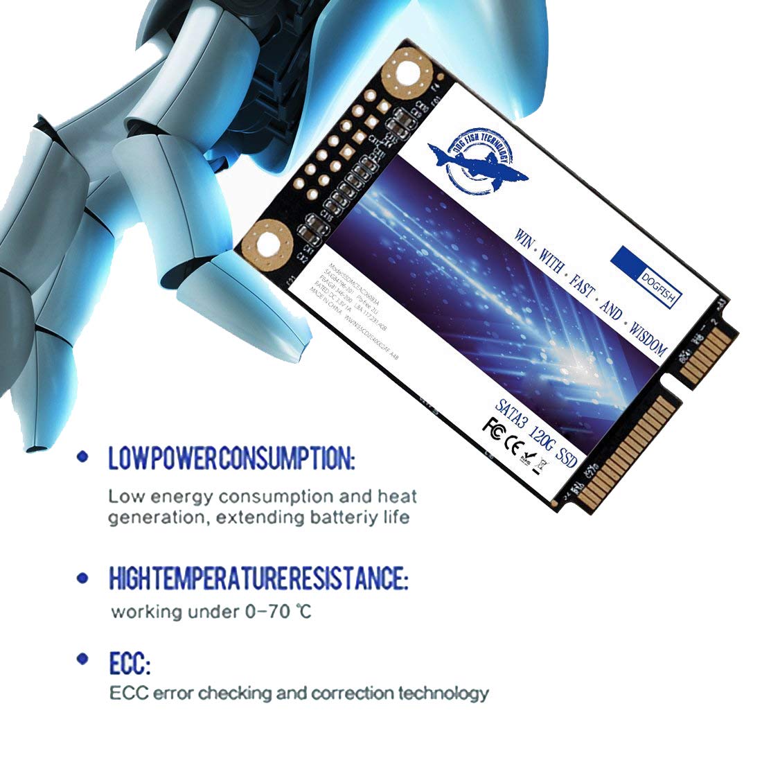 Dogfish Ssd Msata 128Gb Internal Solid State Drive Mini Sata Disk Drive High Performance Hard Drive For Desktop Laptop Notebook