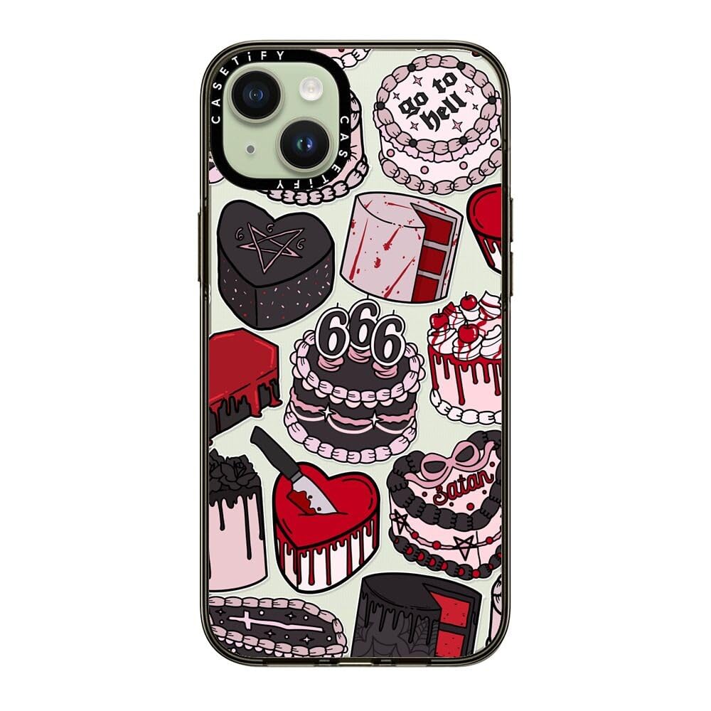 Casetify Compact Case For Iphone 15 Plus [2X Military Grade Drop Tested / 4Ft Drop Protection]   Spooky Cakes By Chiara Lb Art
