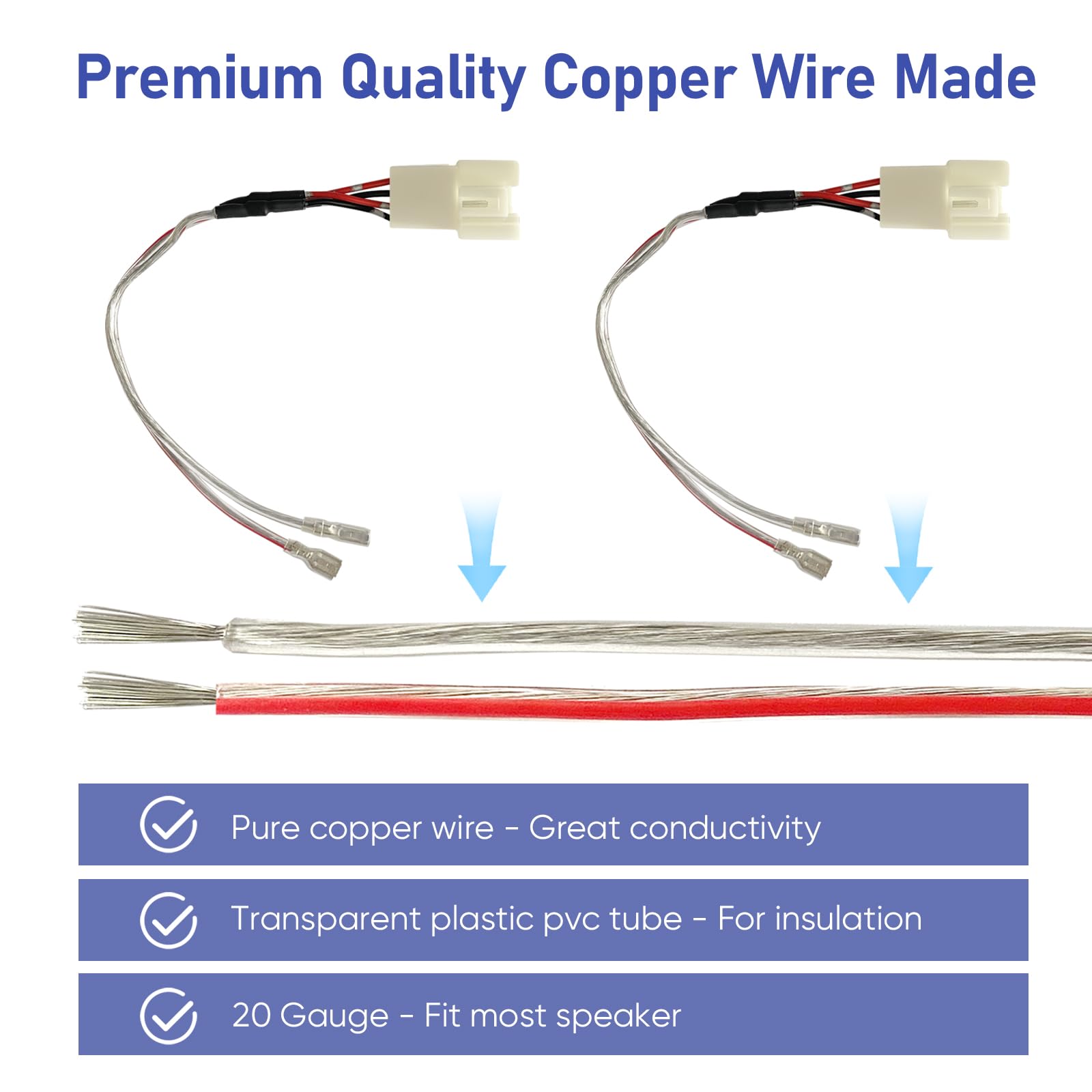 Jsvecip Car Dash Tweeter Speaker Wiring Harness for Toyota Tundra 2007-2021, 4Runner 2003-2020, Highlander 2005-2017 with