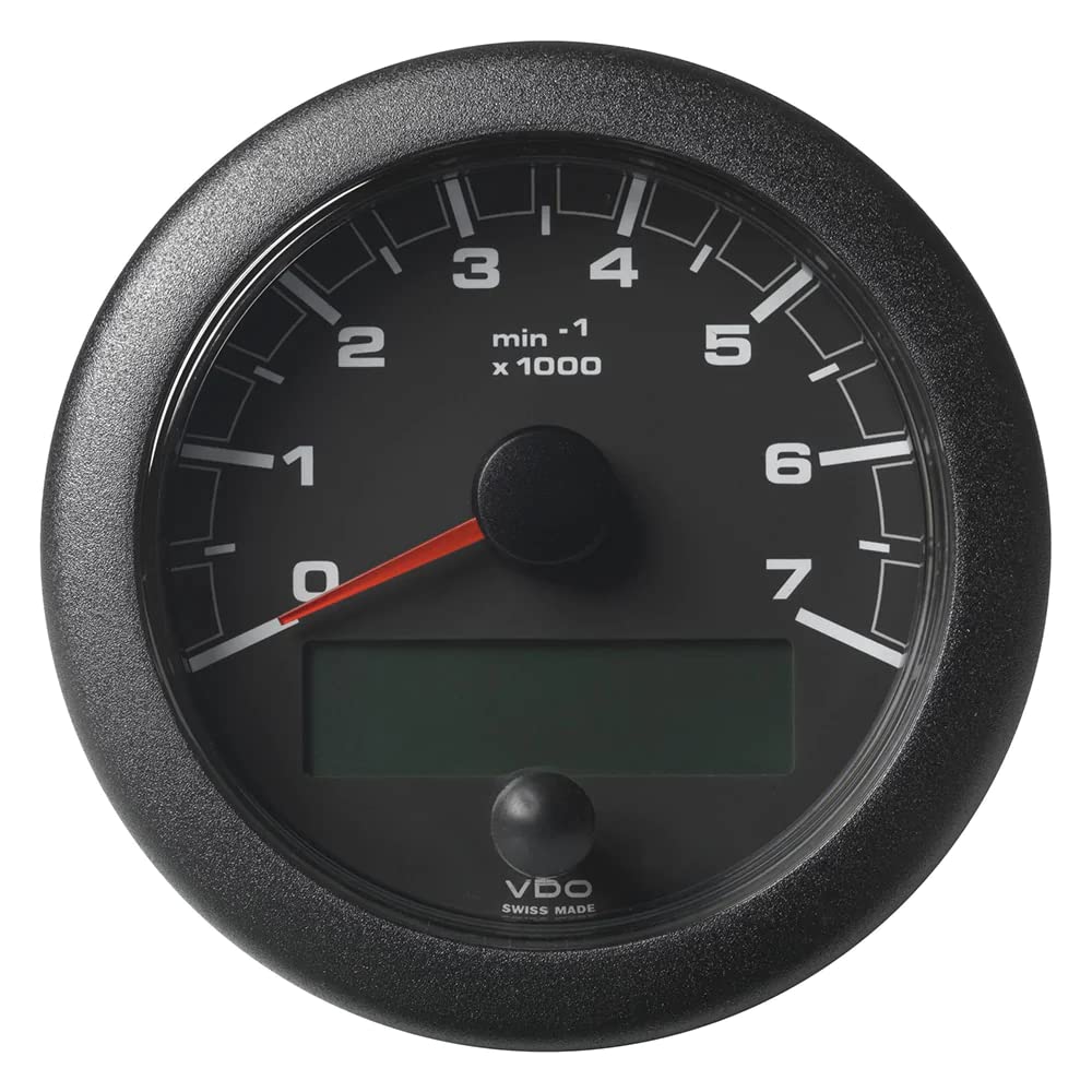 Veratron 3-3/8'' (85Mm) Oceanlink Nmea 2000 Tachometer - 7000 Rpm - Black Dial & Bezel,WBAUVB08S55B8C2