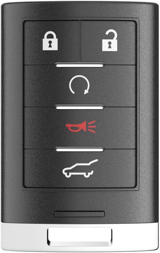 Vofono Key Fob Remote Control Replacement Fit For Cadillac Srx Ats Elr Xts 2010 2015 Fcc Id: Nbg009768T 5 Button Car Start 315 M