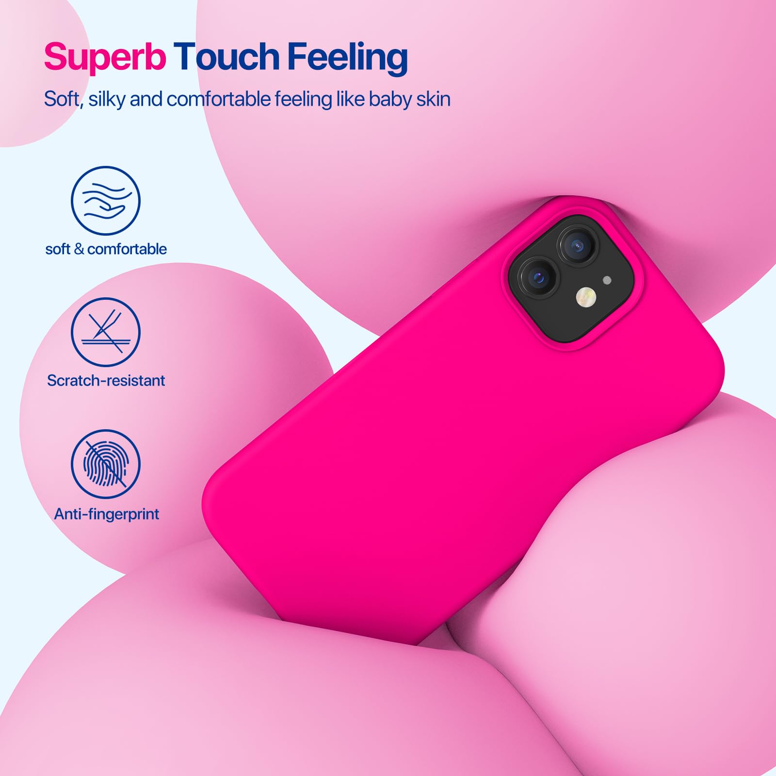 Miracase Compatible With Iphone 12 Case And Iphone 12 Pro Case, Liquid Silicone Gel Rubber Full Body Protection Shockproof Drop