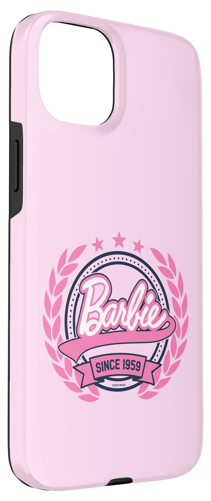 Iphone 15 Plus Barbie   Varsity Collegiate Seal Since 1959 Logo Case