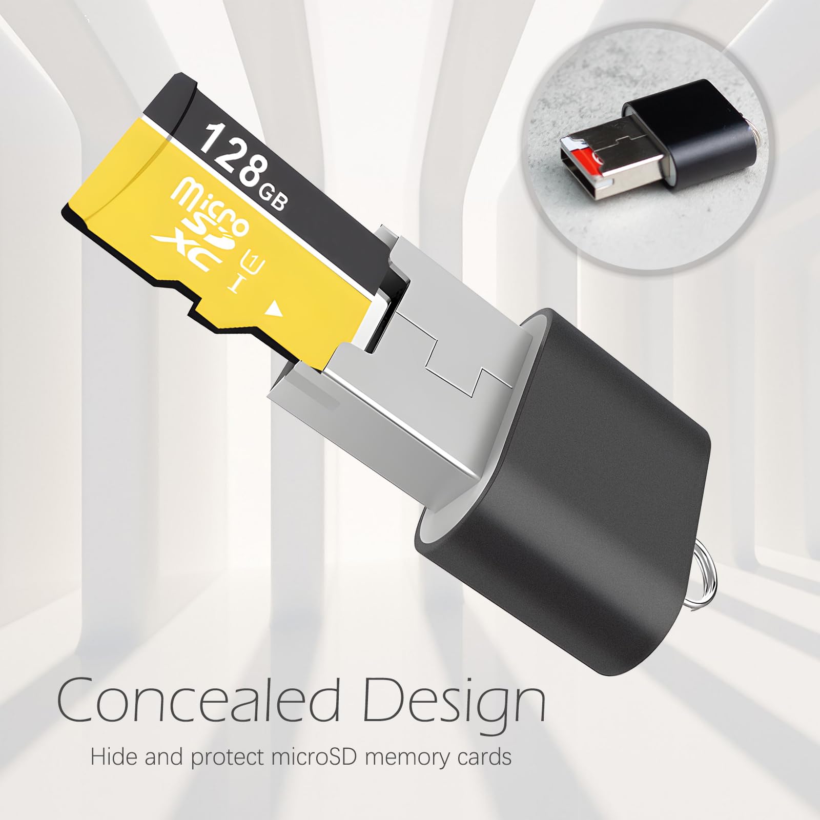 [3 Pack] Card Reader For Android,Micro Sd Card To Usb Adapter, Tf Card Reader With Mini Size For Camera Memory Card Reader, Wans