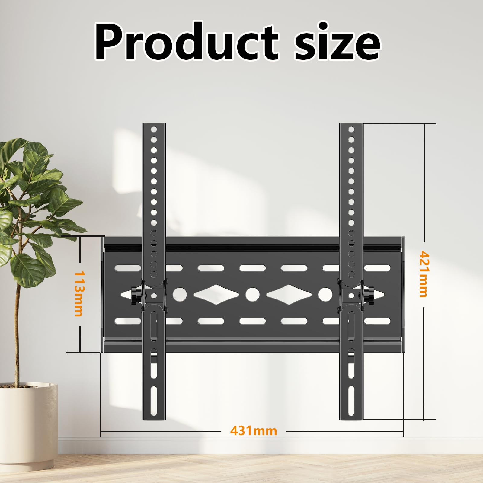 Jxmtspw Tilt Tv Wall Mount, Tv Mount Bracket Mount For Most 26 63 Inches Tvs, Low Profile Wall Mount Led Lcd Plasma Flat Curved
