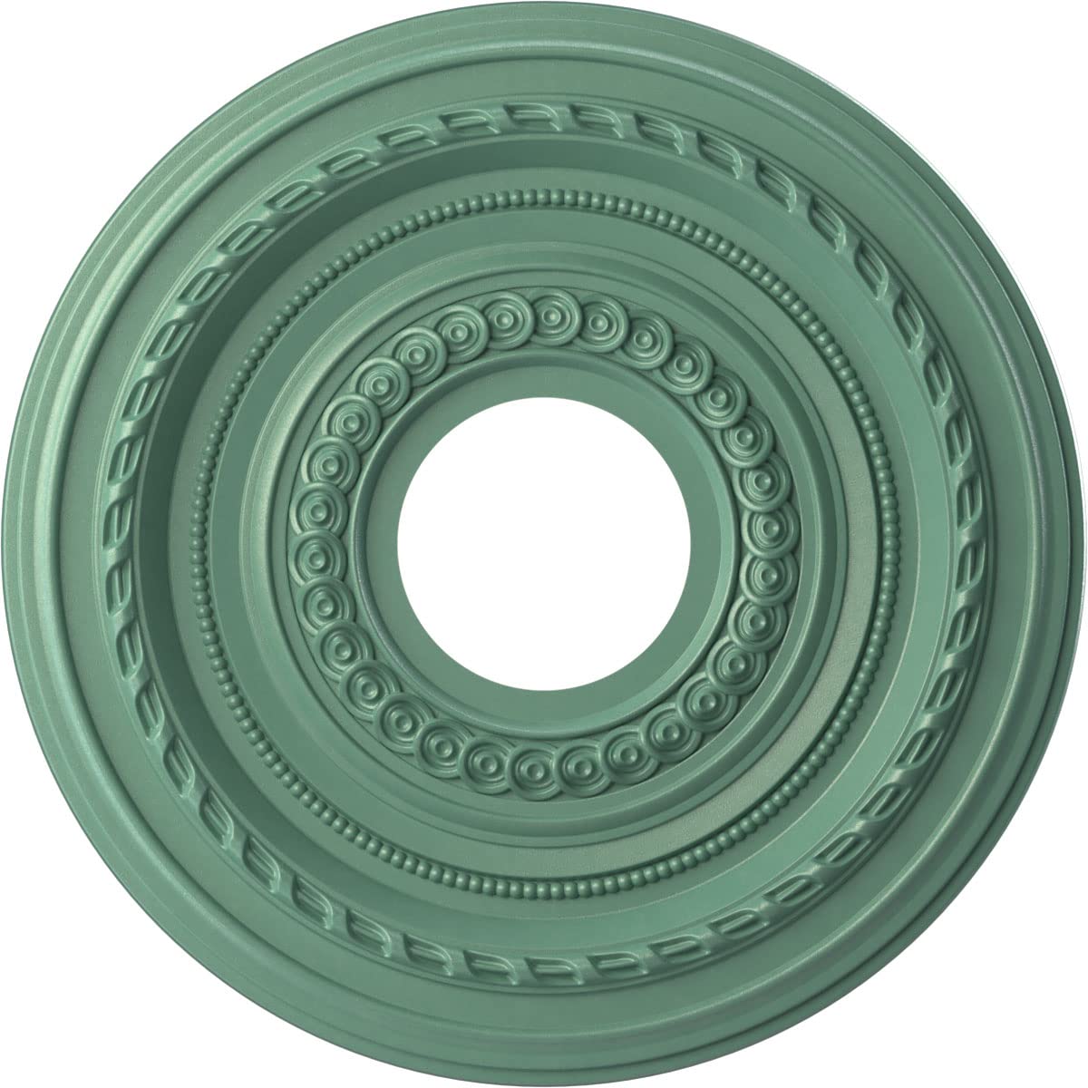 Ekena Millwork CMP13COFSM Cole Thermoformed PVC Ceiling Medallion (Fits Canopies up to 4 1/4), 13OD x 3 1/2ID x 3/4P, Universal 