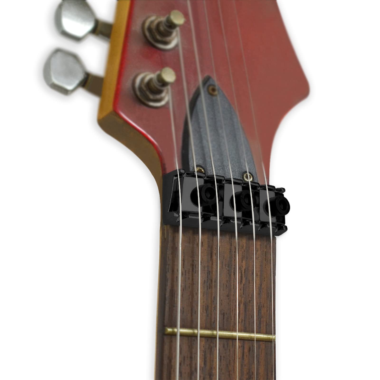 Saphue 42Mm Guitar Tremolo Bridge Locking Nut 1 11/16''For Floyd Rose Style Electric Guitar Tremolo Bridge Lock System (Black)