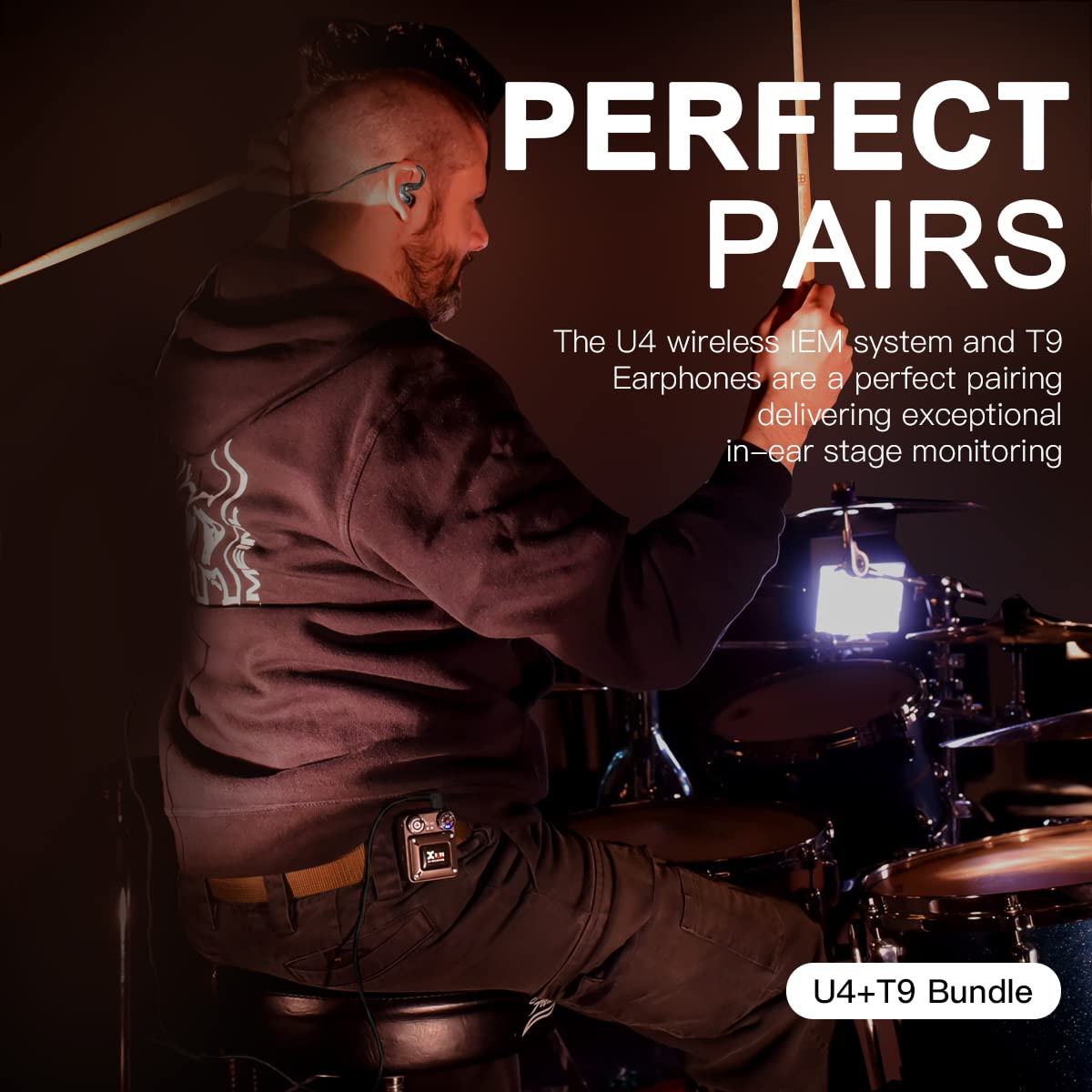 Xvive U4T9 With U4 Wireless In Ear Monitor System And T9 Iem Earphones