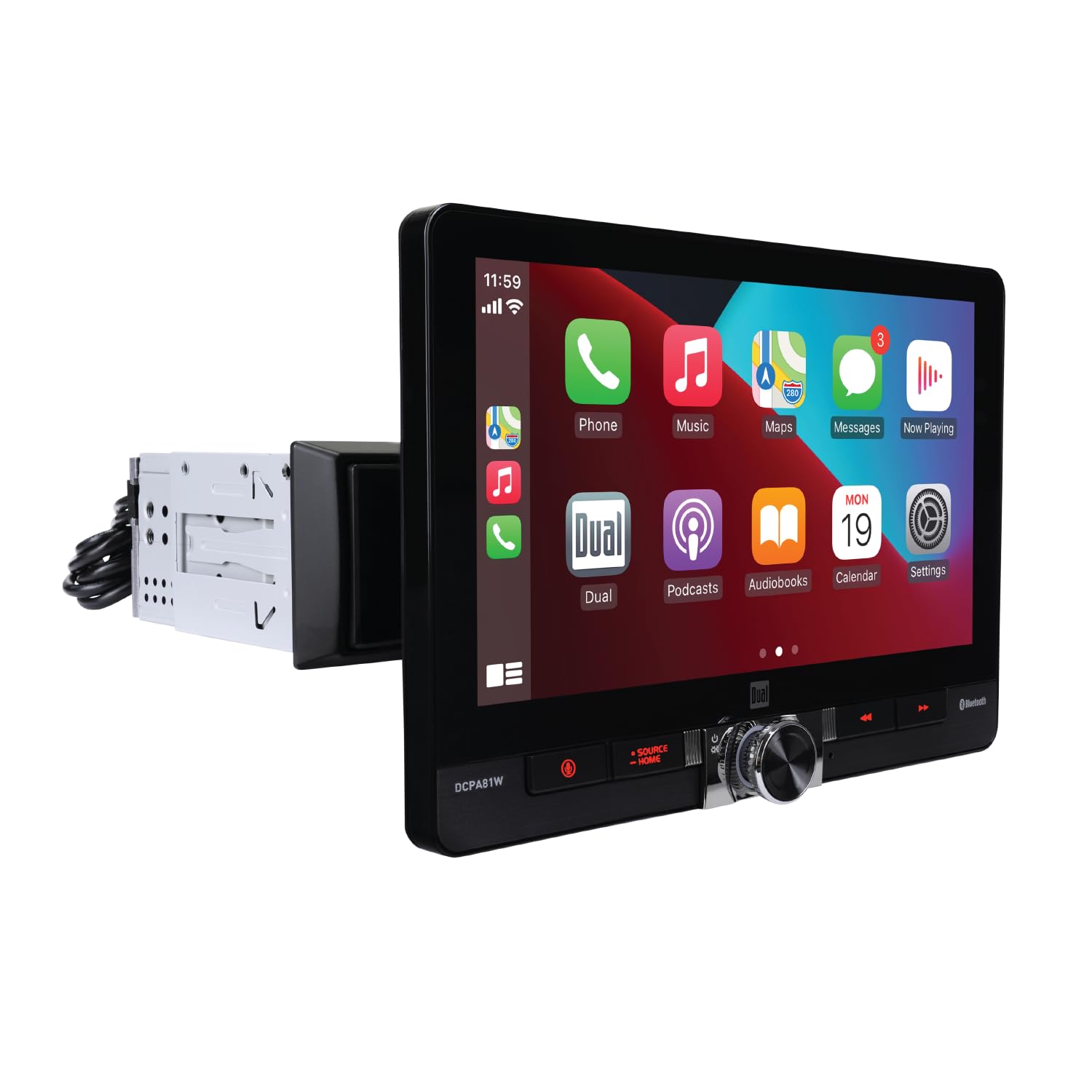 Dual Electronics DCPA81W 8inch Certified Apple CarPlay Android Auto Wired or Wireless | Single DIN & Double DIN Touchscreen Car