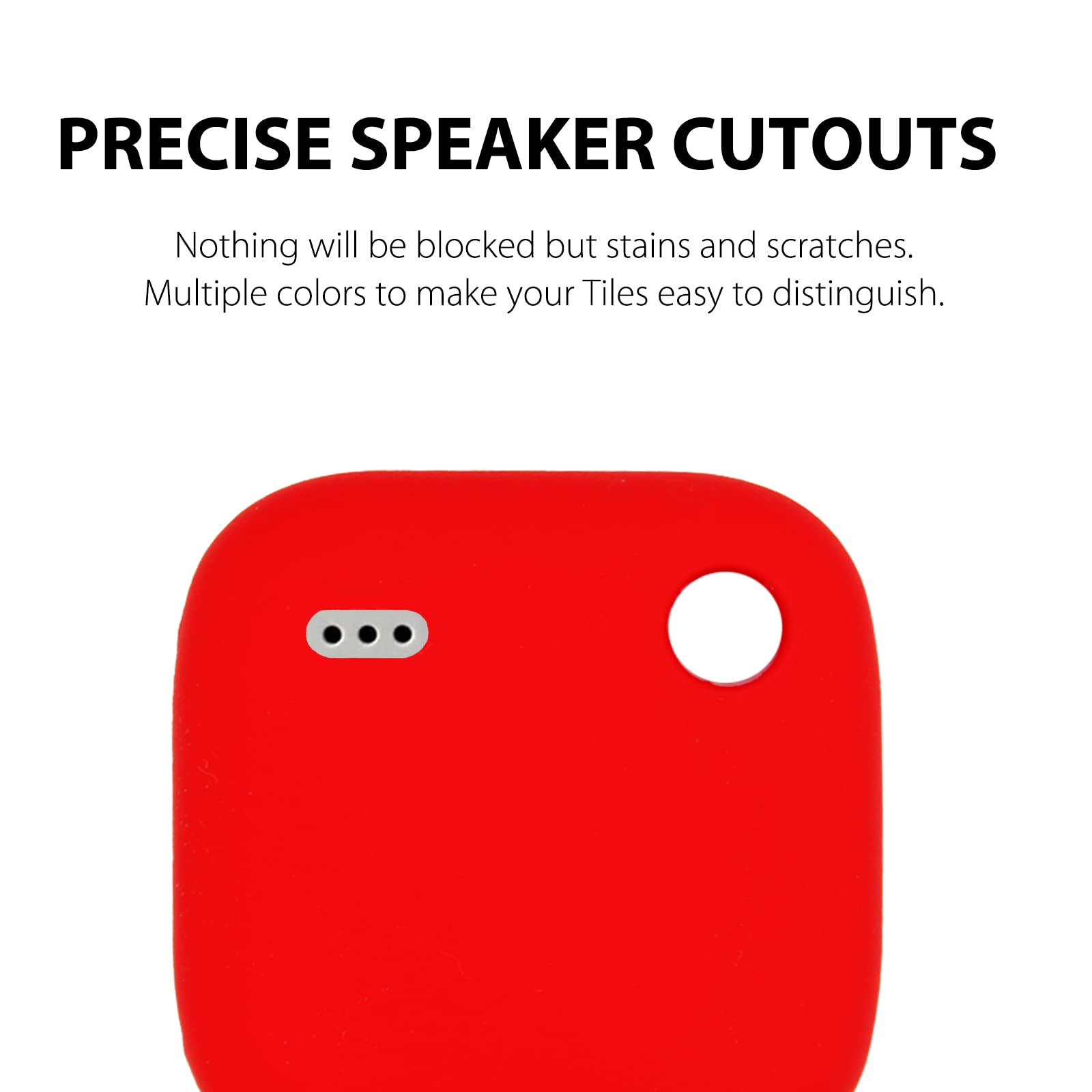 Silicone Case For Tile Pro 2020 & 2018 With Keychains, 2 Pack Anti Scratch Protective Cover With Carabiner (Black/Red)