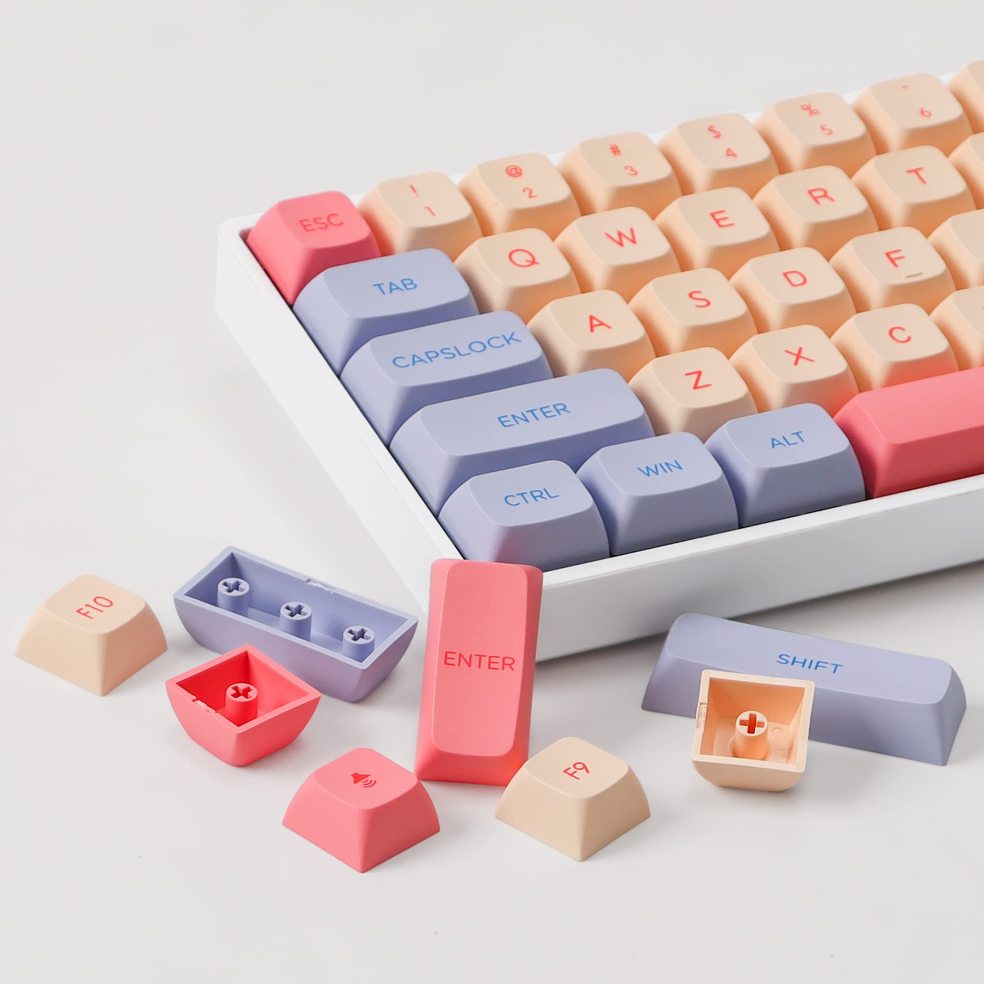 Mosptnspg Xda Pbt Keycap, 133 Key Sublimation Custom Key Cap Set For Cherry Mx/Kaihua Switches Mechanical Gaming Keyboard