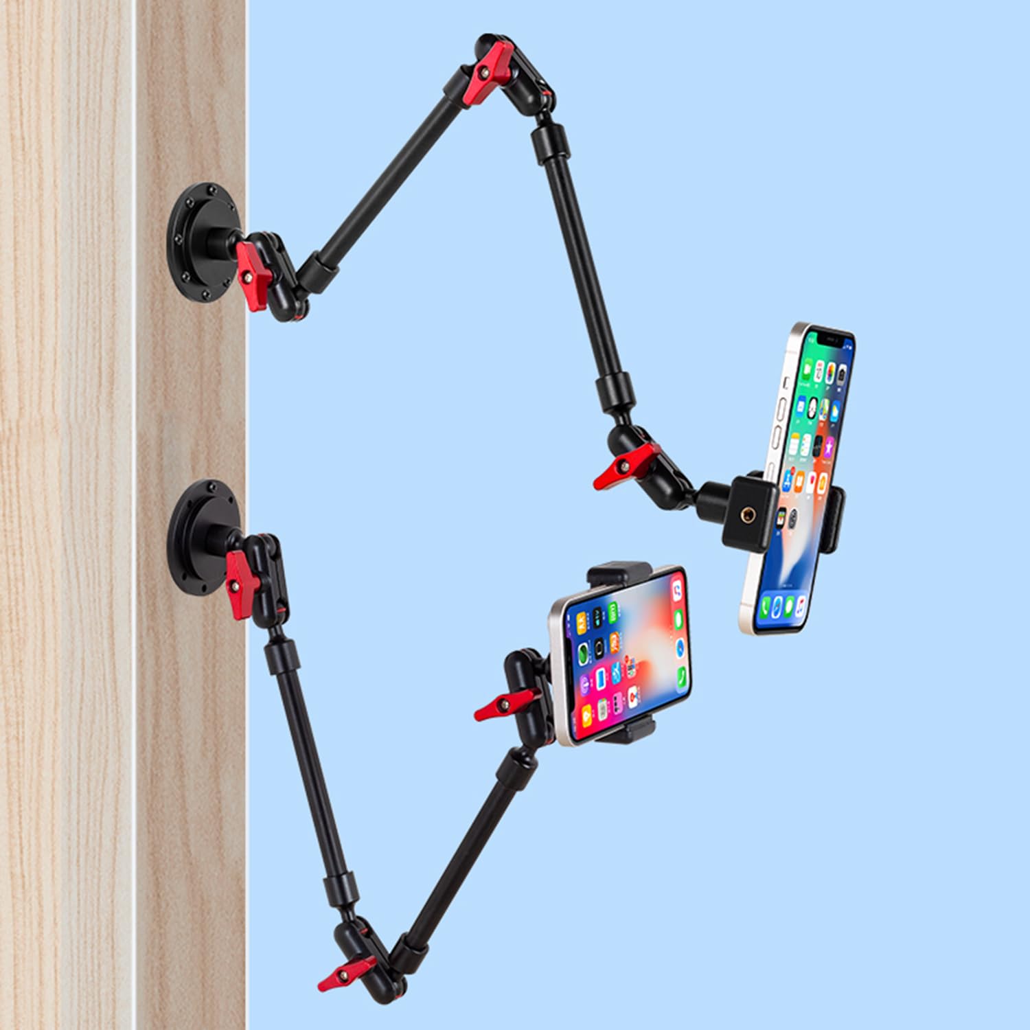 Goinwave Adjustable Mobile Phone Holder For Desk, Wall Mount And Ceiling Mount Bracket For Phone And Other Smartphones (Metal Ba