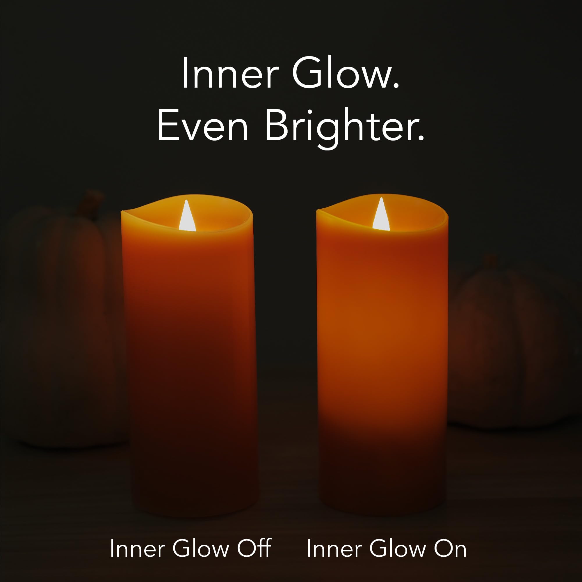 Softflame Christmas Decor Flameless Led Candles With Remote Control, 3''X 5''Battery Operated Pillar Real Wax With Timer For Chr