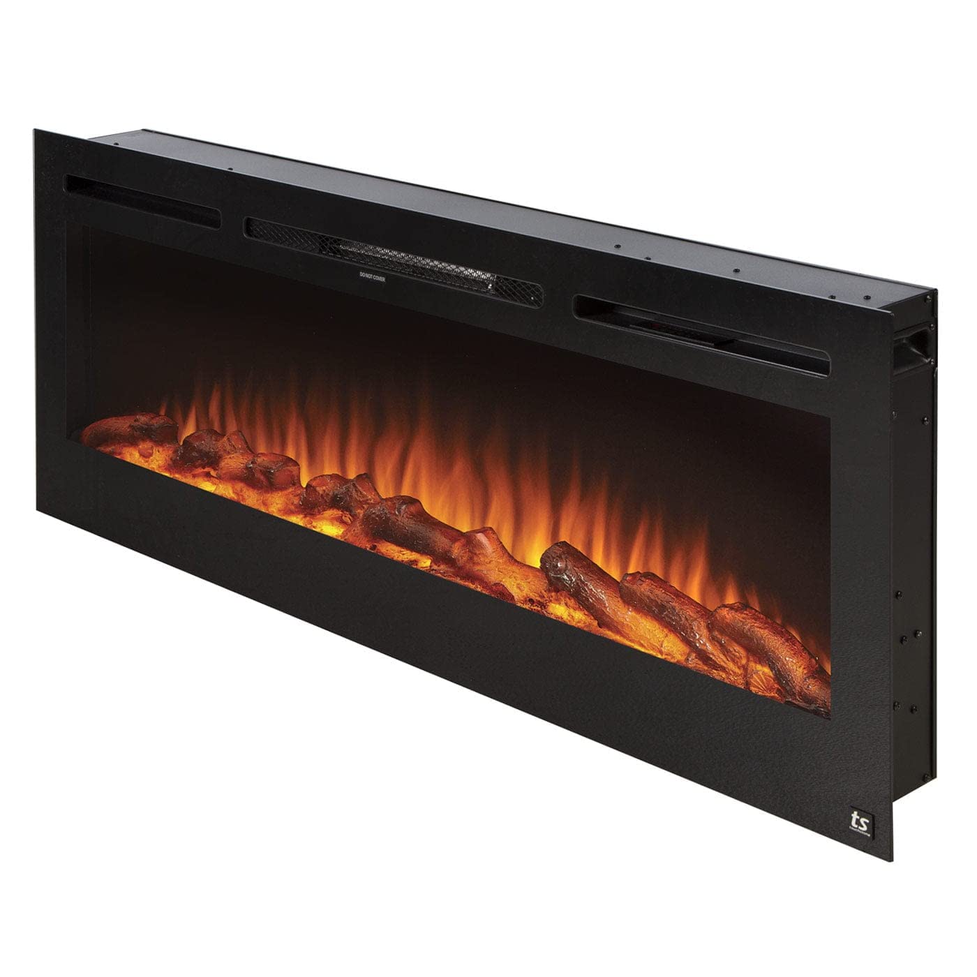 Touchstone Smart Electric Fireplace The Sideline 50 Inch Wide In Wall Recessed 30 Realistic Ember Color/Flame Options 1500W Heat